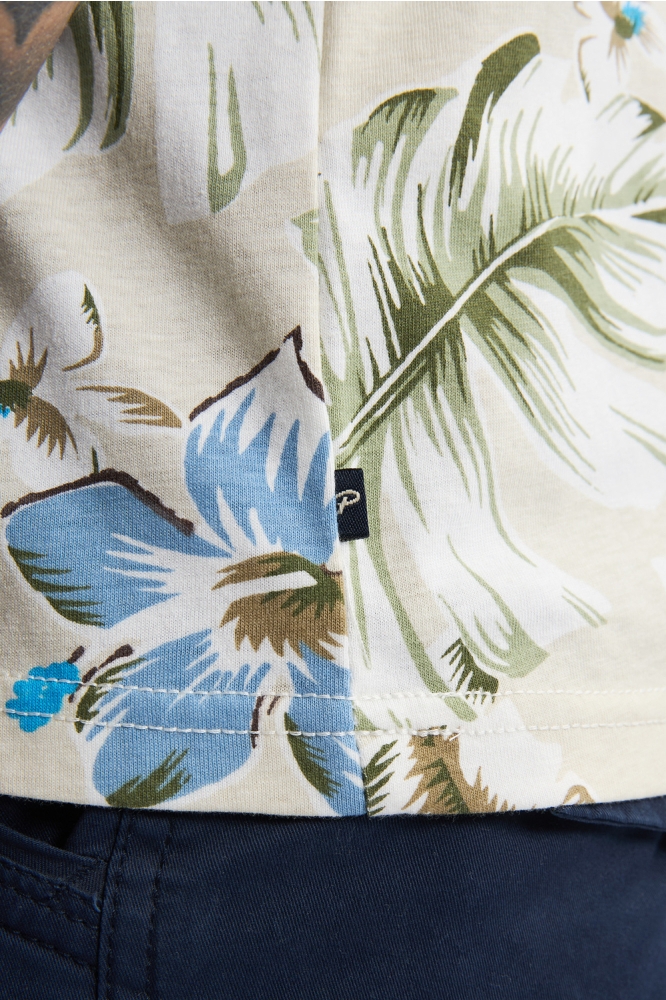 AOP T SHIRT HIBISCUS M 1050 TSR655 0112 Seashell